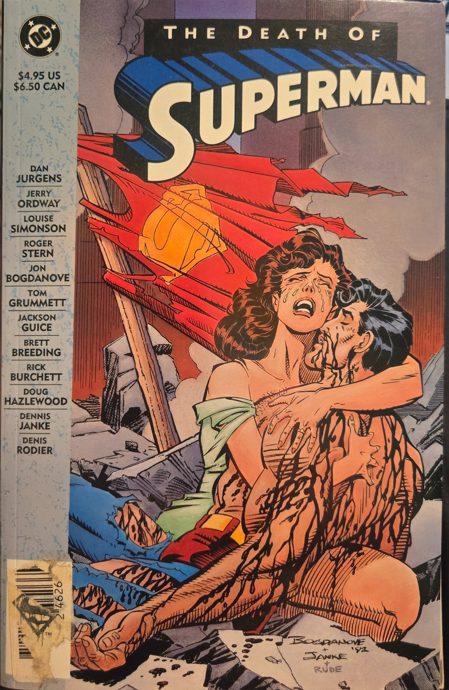 SUPERMAN THE DEATH OF SUPERMAN TPB (2ND PRINTING/VG)